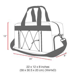 size chart Twill Duffel Bag
