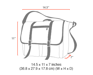 size chart Trotter Messenger Bag Jr. (MD)