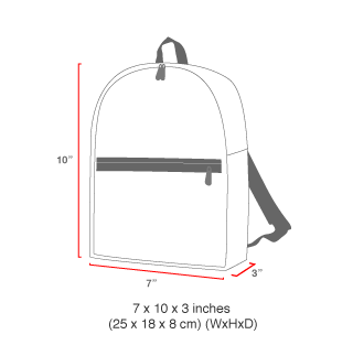 Size Chart Waxed Nylon Randall's Island Backpack