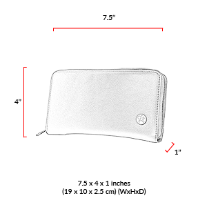 size chart Pine Wallet
