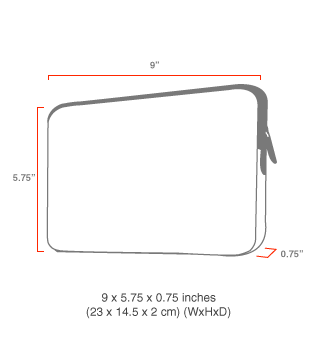 size chart Nylon Tablet Sleeve (7 in.)