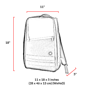 size chart GRAND ARMY BACKPACK (M)