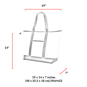 size chart Greenpoint Organic Tote Bag (L)
