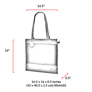 size chart Waxed Graham Tote Bag (M)

