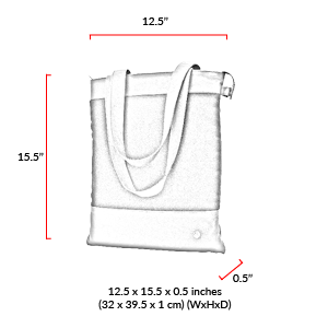 size chart Graham Wool Tote Bag
