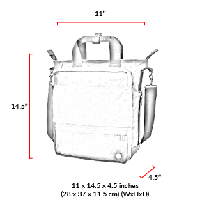 size chart Waxed Fordham Convertible Bag