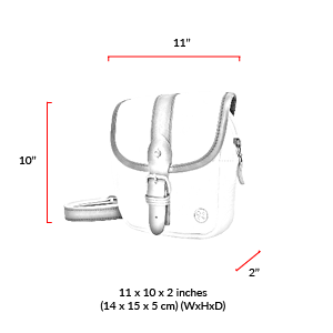 size chart Ft. Greene Organic Shoulder Bag (S)