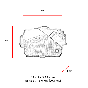size chart Grand Army Shoulder Bag (S) W/Back Zipper

