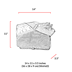 size chart GRAND ARMY SHOULDER BAG (M) W/Back Zipper

