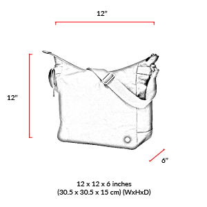 size chart Riverside Waxed Shoulder Bag