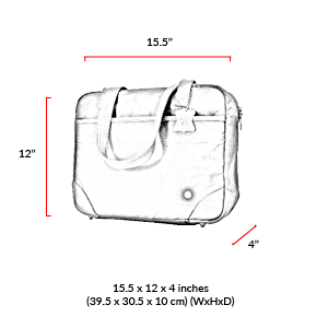 size chart Hudson Waxed Shoulder Bag